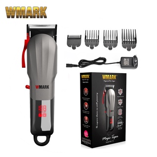Máquina De Cortar Cabelo Profissional WMARK NG-115 Para Aparador De Barbeiro Recarregável Sem Fio Com Display Led