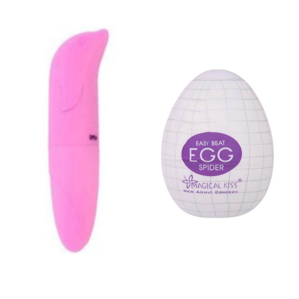 GOLFINHO VIBRADOR PONTO G + EGG MASTURBADOR MASCULINO Sex Shop