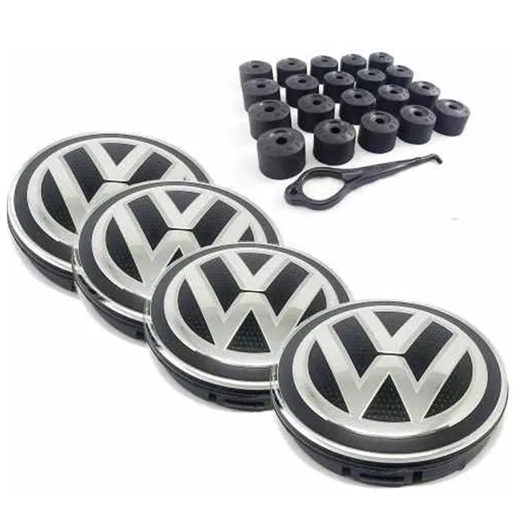 Calotinha Tampa Cubo Miolo De Roda Volkswagen Gol Fox Golf Sportline Saveiro Cross Aro 14 15 16 17