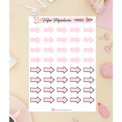 Adesivos Mini Setas de Identificação 4 opções diferentes, Decoração, Organização - Cartela adesiva