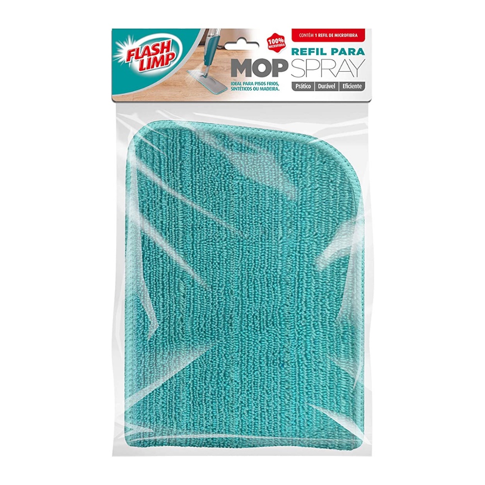 Refil Para Mop Spray Rodo Microfibra Lavável Flash Limp - Home & Living