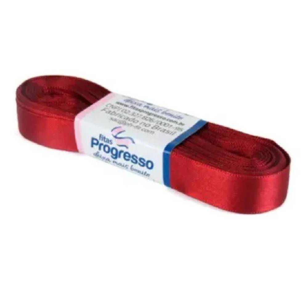 Fita de Cetim Progresso 15mm nº3 - 10m 389 Vinho - 1un
