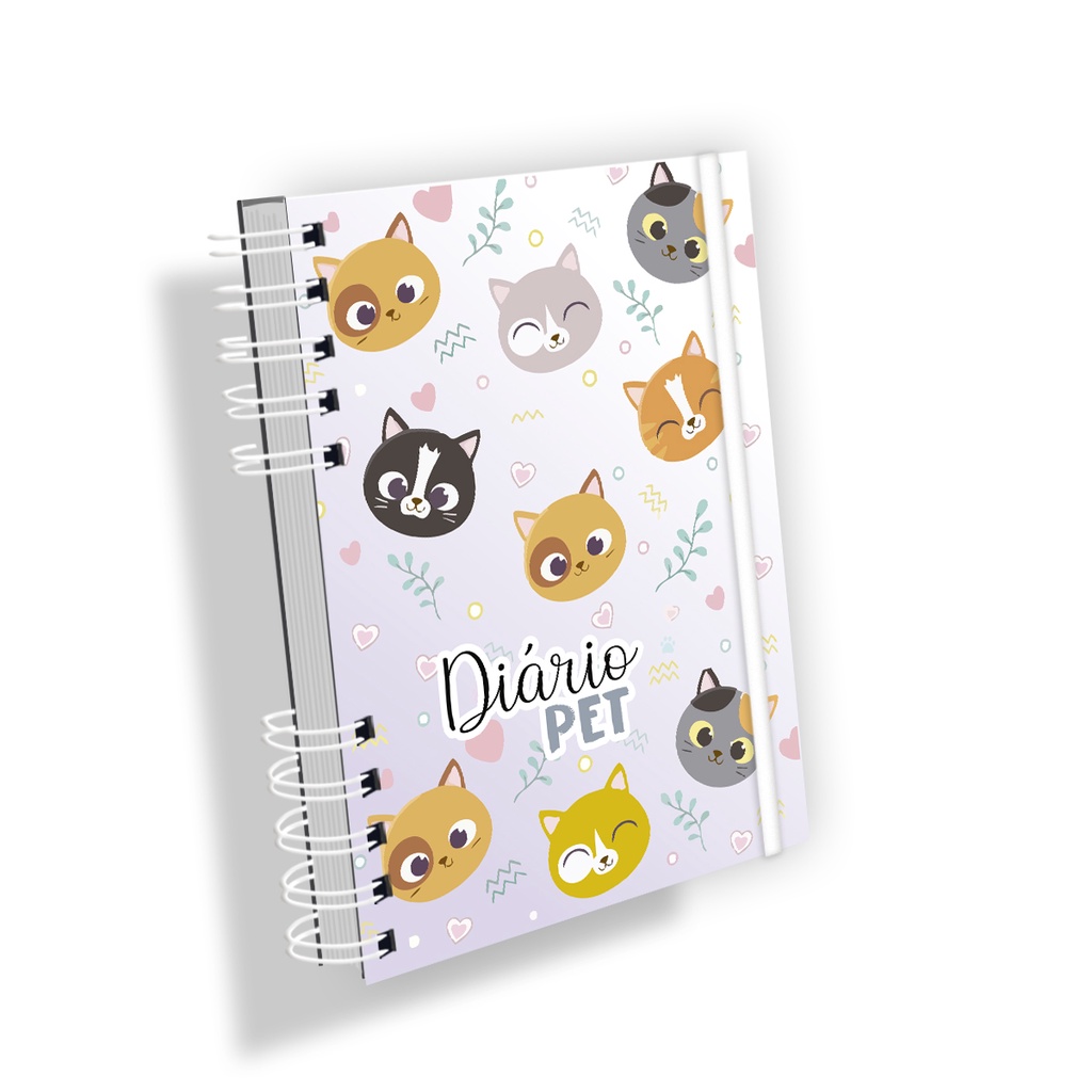 Caderno Diário Pet - My cat - Capa Dura - Para registrar cada detalhe e momentos com seu Pet