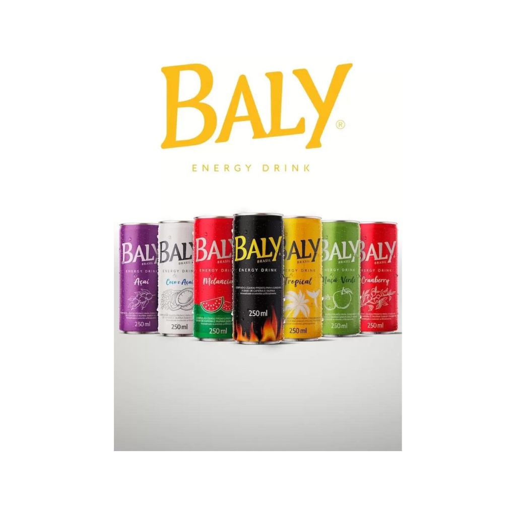 Energético Baly Sabores 250ml Lata Energy Drink