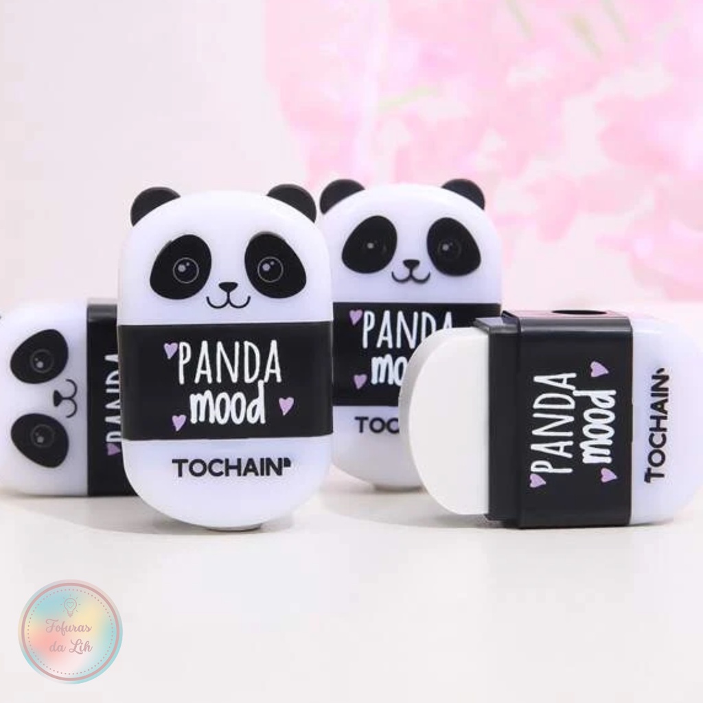 Borracha e apontador 2 em 1 Panda Pandinha fofo