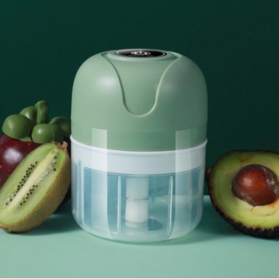 Mini Processador Triturador Sem Fio Elétrico 250ML De Alimentos Para Legumes Alho Gengibre Branco