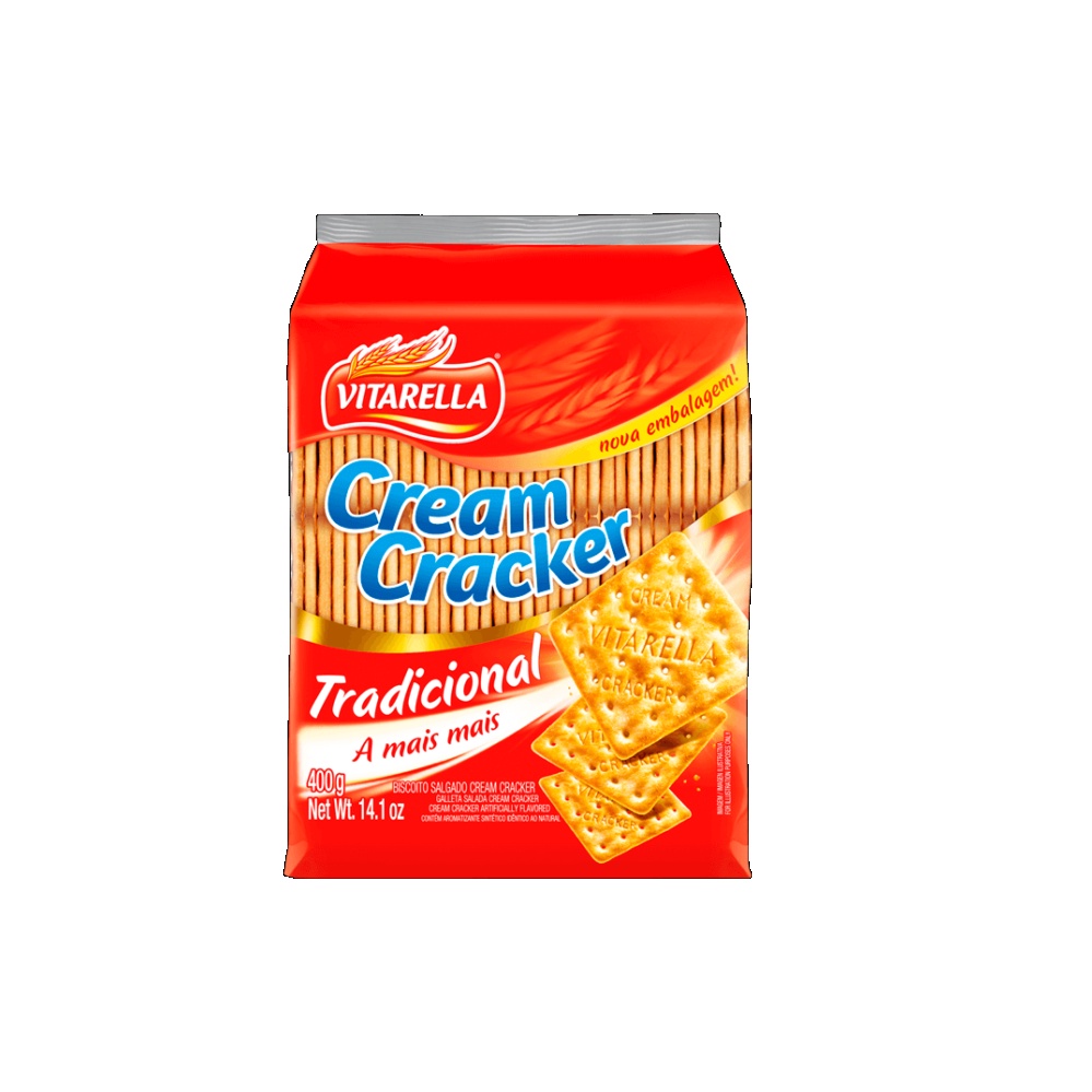 Biscoito Vitarella Cream Cracker Agua E Sal 400 G Tradicional Shopee Brasil