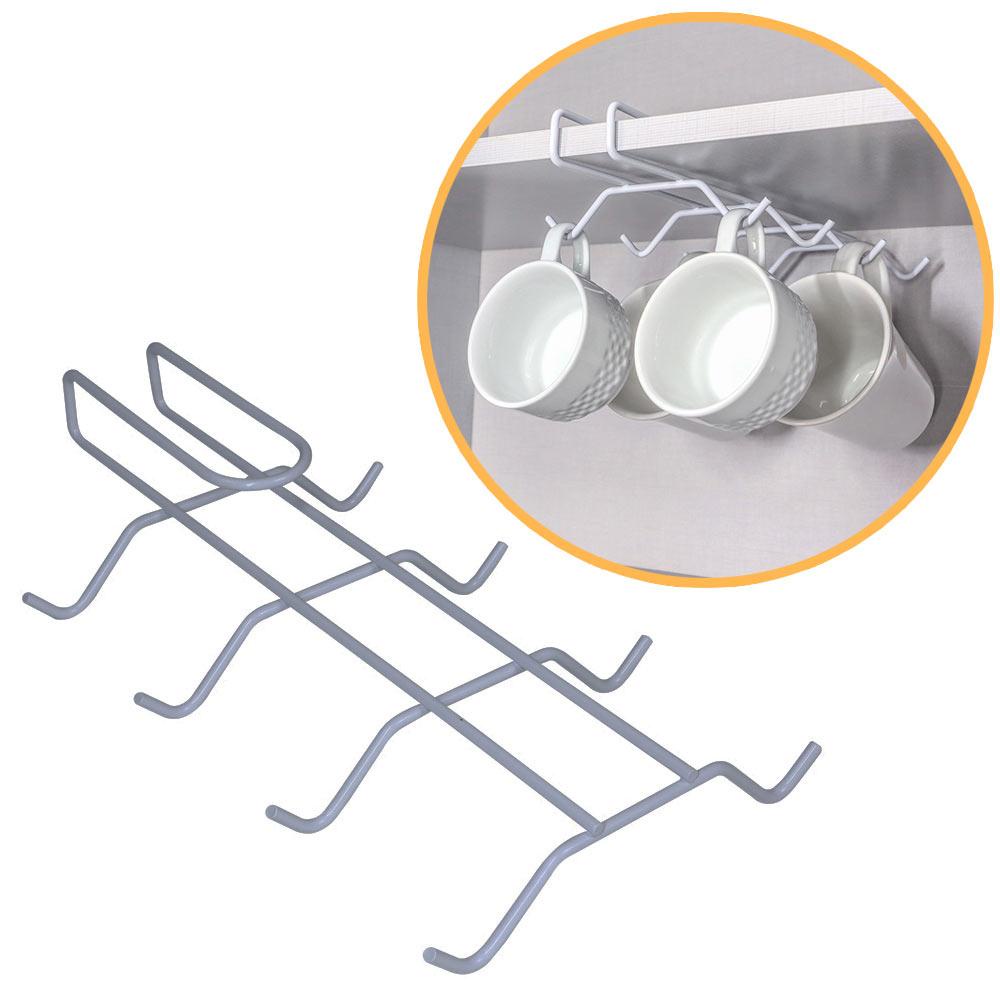 Suporte Porta Xícaras Organizador Suspenso Viena Branco 990001 BEL em Oferta na Shopee