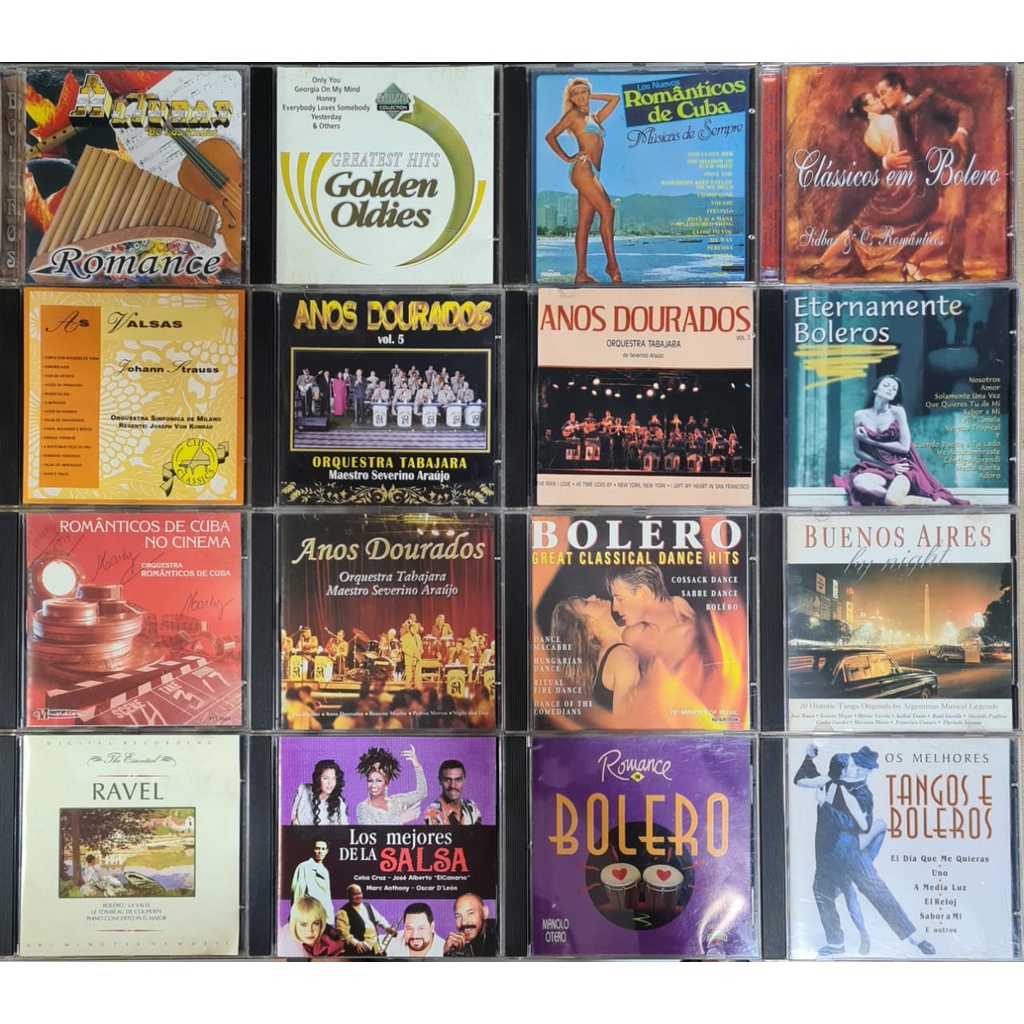 CD Bolero Tango Valsa Chorinho Orquestra Tabajara Românticos Cuba Seresta Instrumental - Lote T