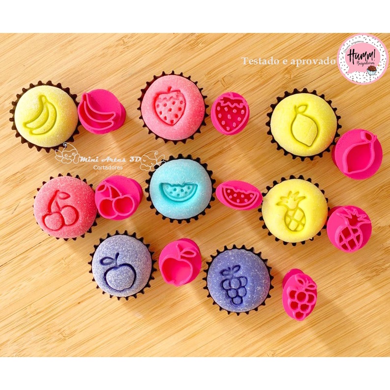 Carimbo para brigadeiro Frutinha Unitária Mini Artes 3D em Oferta na Shopee