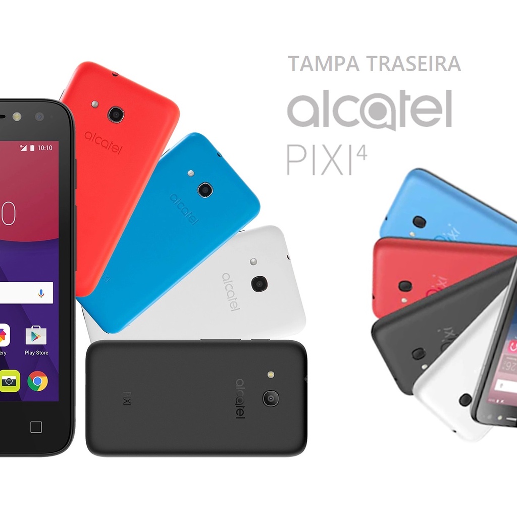 Peça Tampa Traseira Para Alcatel Pixi 4 tela 4.0" ot 4034 ot4034e