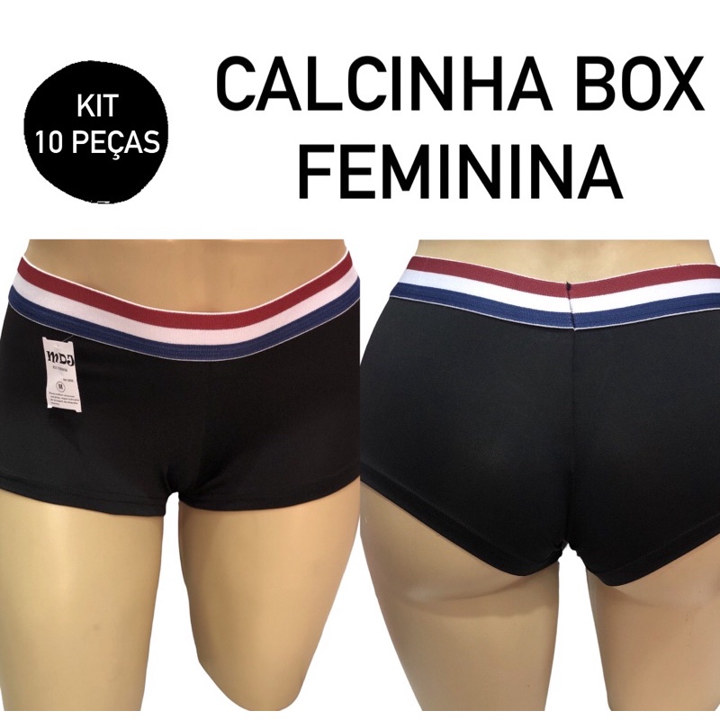 KIT 10 PEÇAS Calcinha Cueca Box Boxer Feminina de Microfibra Adulto Short Shortinho Multiuso  Saias Vestido Dormir Confortável direto da fábrica promoção Lingerie Moda Íntima Sexy