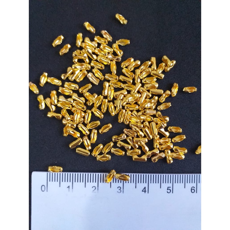 Fecho canoa 5x2mm p/ corrente de 1,5mm - DOURADO - 100 peças