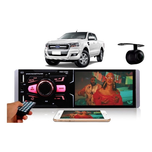 Radio Dvd Bluetooth Mp5 Usb 1din Espelhamento Ford Ranger