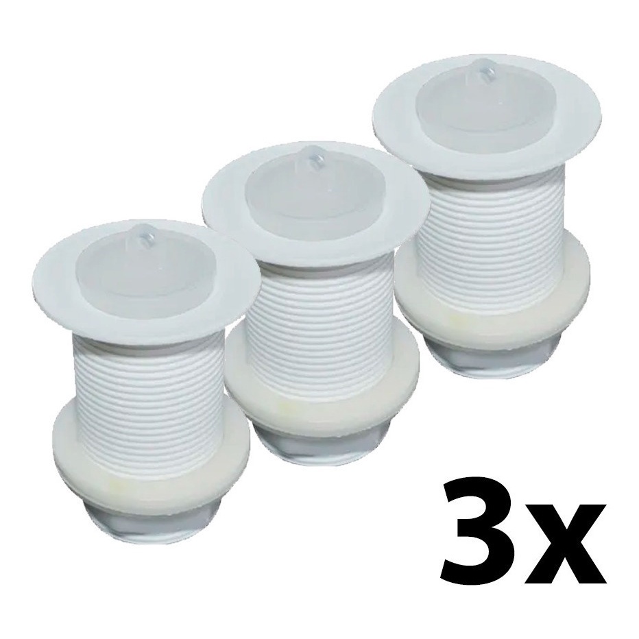 Kit 3 Válvula P/ Tanque E Lavatório 82mm Astra