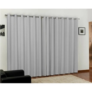 Cortina Black out Para Sala e Quarto 3,00x2,70Tecido Blecaute Cinza Gelo em Oferta na Shopee