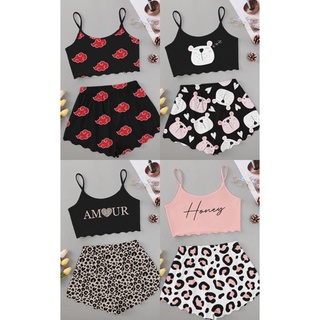 Pijama Ondinha Cropped Adulto Personagens Roupa de Dormir Moda 2023 Verão