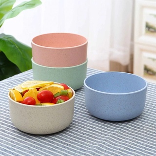 Tigela De Palha De Trigo Ecológico Com 4 Cores Para Salada De Arroz/Prato Lanches Infantil