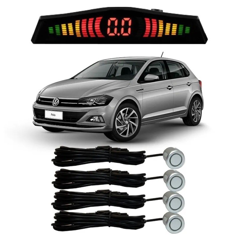 Sensor De Estacionamento Ré Polo Todos Os Modelos Prata em Oferta na Shopee