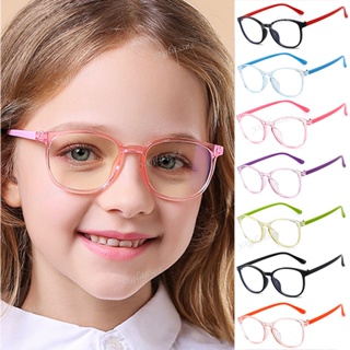 【 Óculos Substituíveis lens 】 Children Redondo anti-Luz Azul Radiação ultra-Leve Kids Armação Oval Eyeglass em Oferta na Shopee