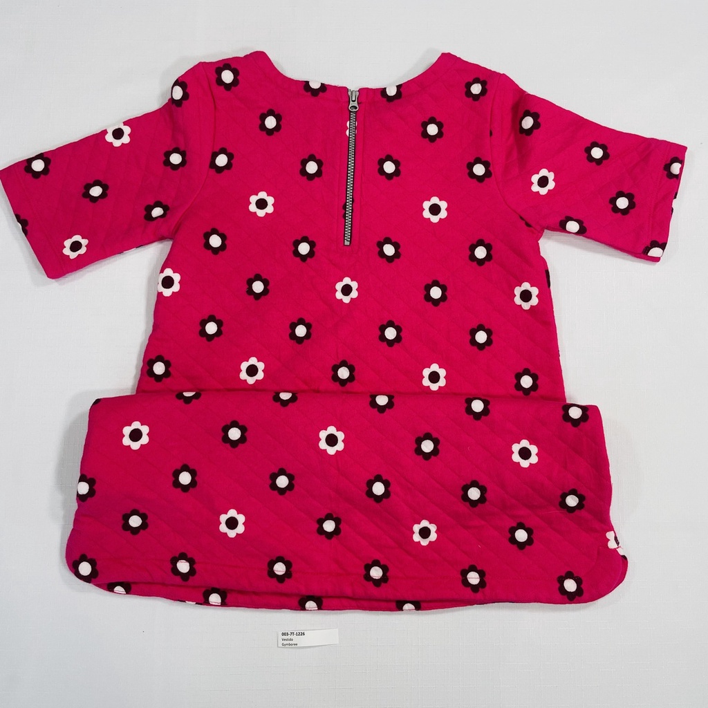 Vestido - Flores / Pink - Gymboree - Tamanho 7T == peça seminova