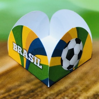 50~350 forminhas 4 Pétalas para doces TEMA FUTEBOL COPA do mundo BRASIL 66.3 em Oferta na Shopee