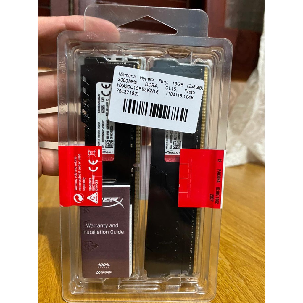 Hyperx Fury (2 De 8gb) Dimm Ddr4 3000mhz
