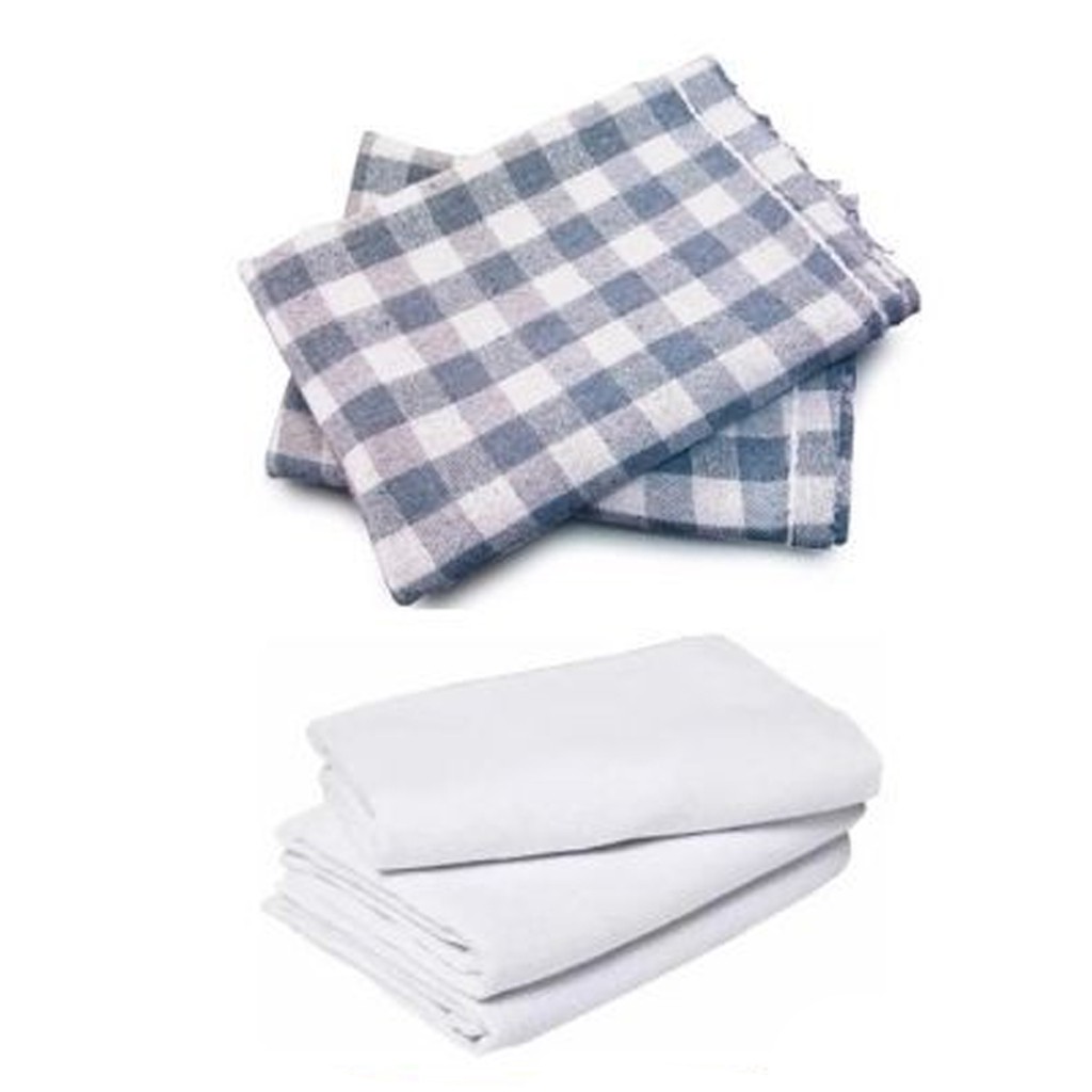 OFERTA 1 Kit Com 5 Pano 68x47 De Chão Para Limpeza Branco Ou Xadrez ALTA QUALIDADE