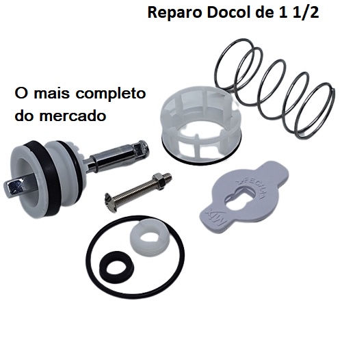 Reparo Para Válvula Descarga Docol 1.1/2 Completo com Mola, Chave e Gaiola  MAIS COMPLETO DO MERCADO