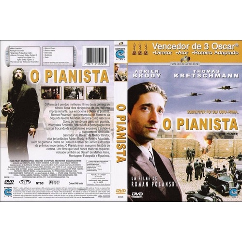 DVD Original O Pianista (Adrien Brody e  Thomas Kretschmann)
