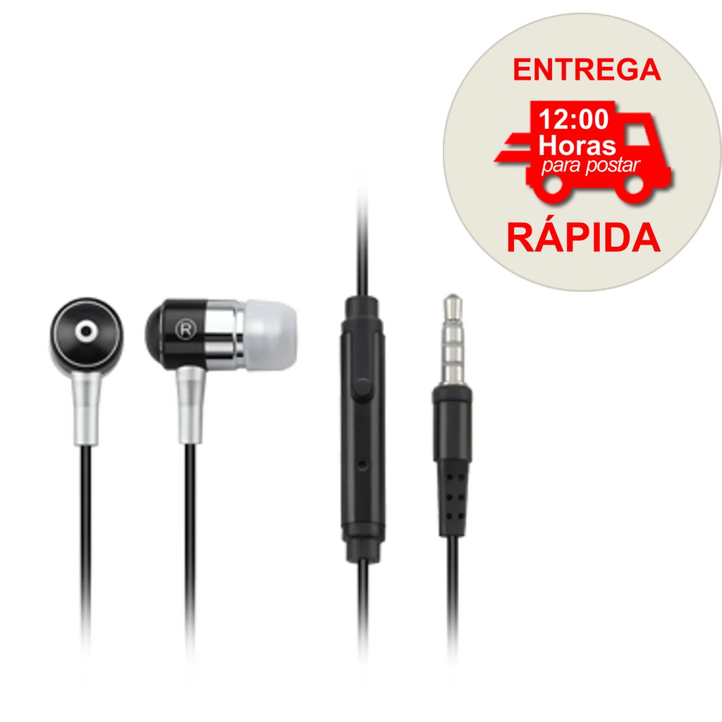 Fone De Ouvido Multilaser Preto Com Microfone Ph Shopee Brasil