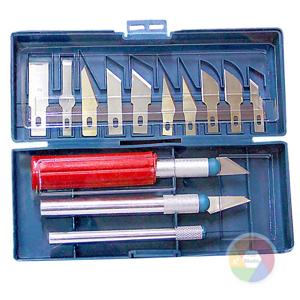 Kit Estilete Bisturi de  Precisão 13 Peças Tipo Bisturi com Estojo Magnético Artesanato Artesão Modelismo Aeromodelismo