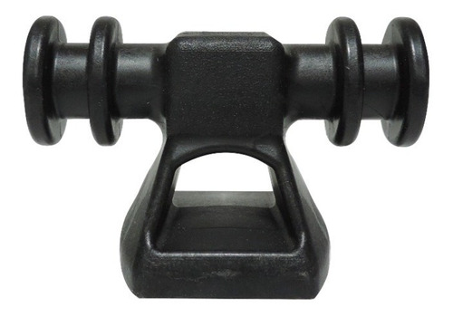Suporte Roldana Isolador 4 Vias/ranhuras (20 Unidades Preto)
