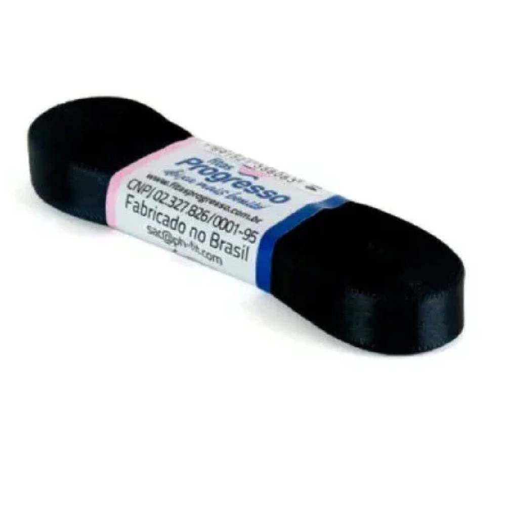 Fita de Cetim Progresso 10mm nº2 - 10m Cor 219 Preto - 1un - Stationery