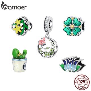 Bamoer Contas Plantas Série 925 Acessórios De Moda De Prata Adequado Para Pulseiras Diy Scc2018X5