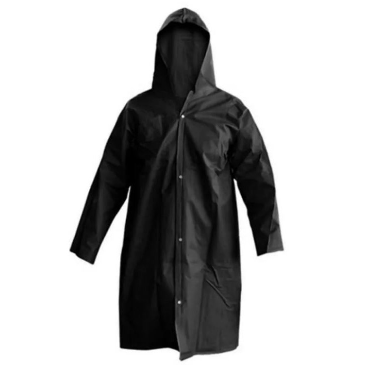 Capa de Chuva de PVC Forrada Preta