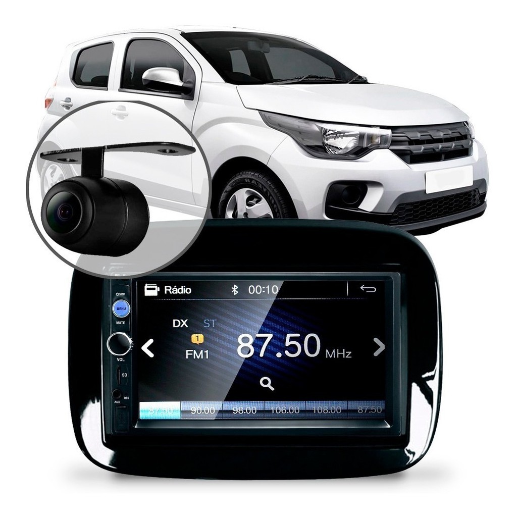 Central Multimídia Mp5 Fiat Mobi Câmera Bt Espelhamento Moldura em Oferta na Shopee