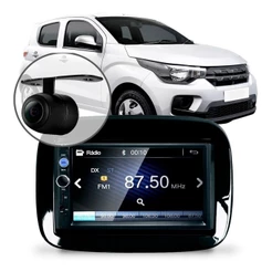 Central Multimídia Mp5 Fiat Mobi Câmera Bt Espelhamento Moldura
