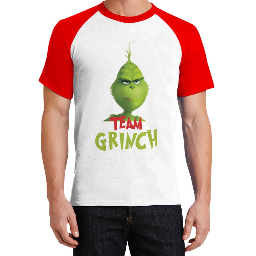 Camiseta Grinch Filme Manga Vermelha