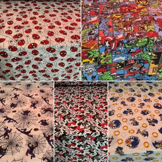 Tecido Malha PV Personagens 1m X 1,80m de largura