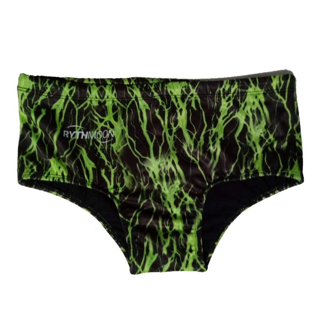 Sunga de Natação Basica Adulto Rajado Rythmoon Verde M