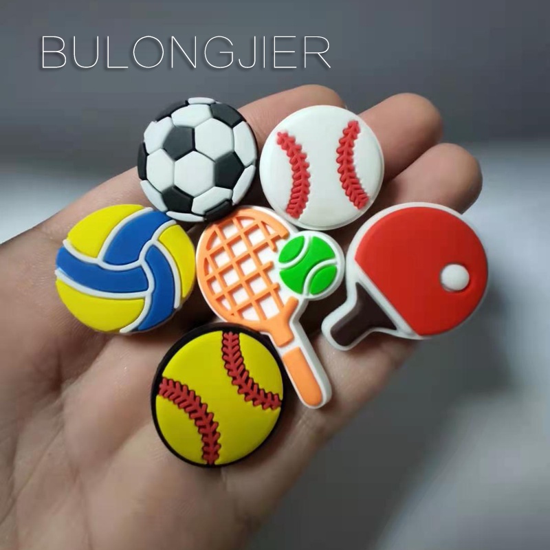 Encantos De Sapato Para Tamanco Decoração Esporte-Temático Estilo PVC Acessórios Com Botões