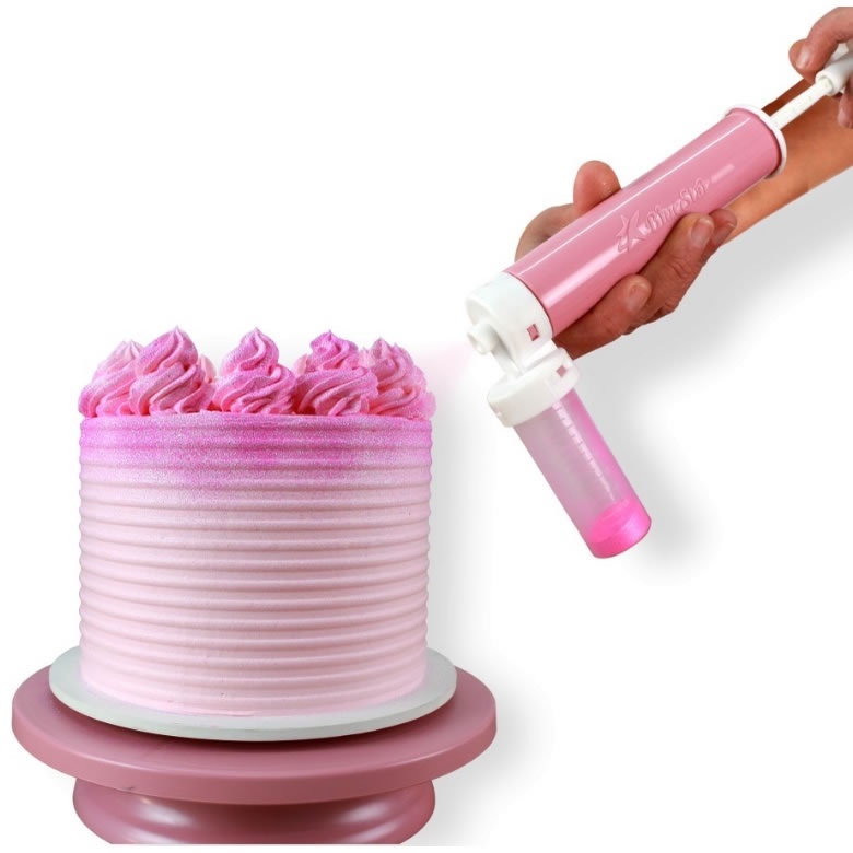 Pulverizador de Bolo Blue Star Bombinha Para Glitter Com 2 Potes Decoração Bolos Confeitaria Tortas