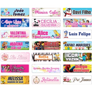 Etiquetas Adesivas Escolares em Vinil a Prova D'agua 5x1,5cm em Oferta na Shopee