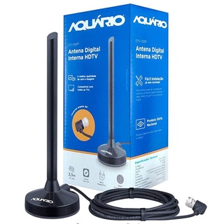 ANTENA DIGITAL INTERNA HDTV AQUÁRIO COM CONECTOR ANGULAR 90 GRAUS