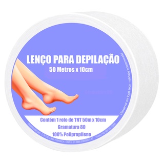 Tnt Para Depilação - Gramatura 80 - Rolo De 50mts X 10cm