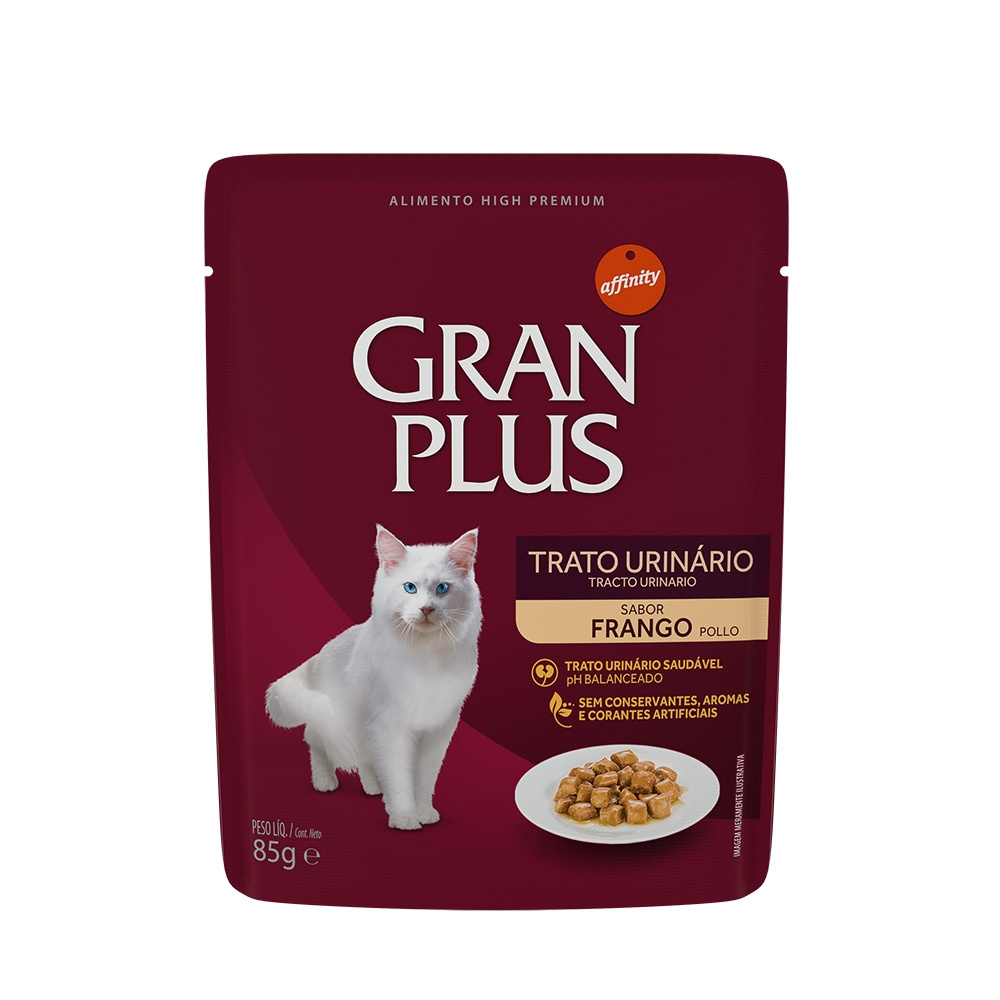 Ração Úmida GranPlus Sachê Trato Urinário Frango para Gatos Adultos 85 G - 1 UN