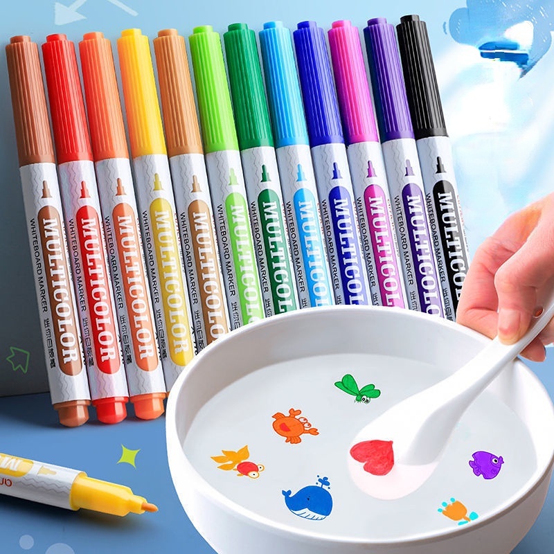 Mágica Água Flutuante Escova Caneta Marcadora De graffiti Das Crianças Montessori Pintura ...