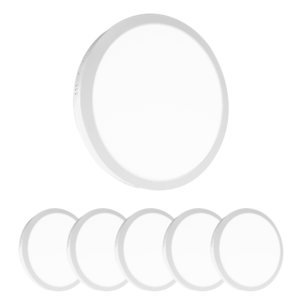 Kit 6 Painel Plafon Led 25w Redondo Sobrepor Luz Branco Frio em Oferta na Shopee