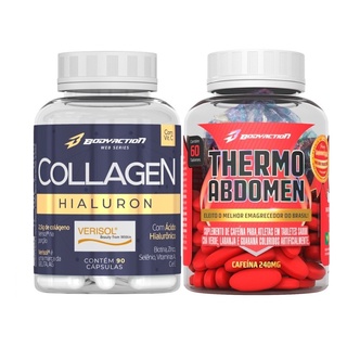 Colágeno Verisol Hialurônico Biotina Caps + Thermo Abdomen Bodyaction